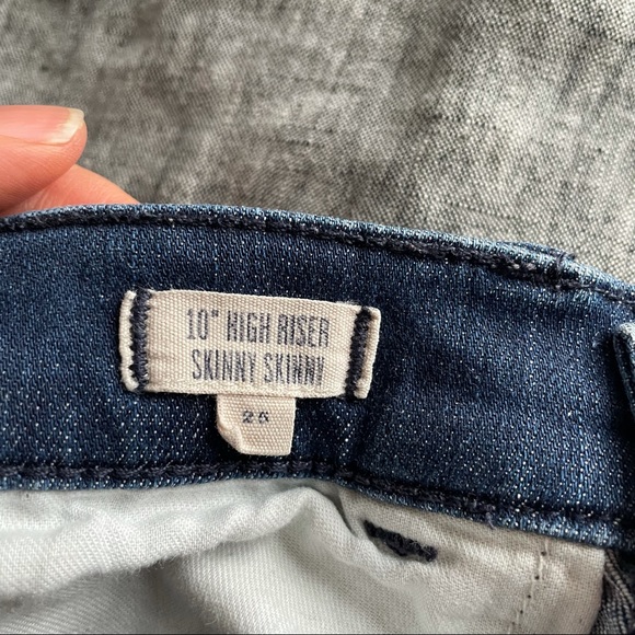 Madewell 10 Inch High Riser Skinny Skinny -Lydia Dark Wash Size 25 - Picture 13 of 13